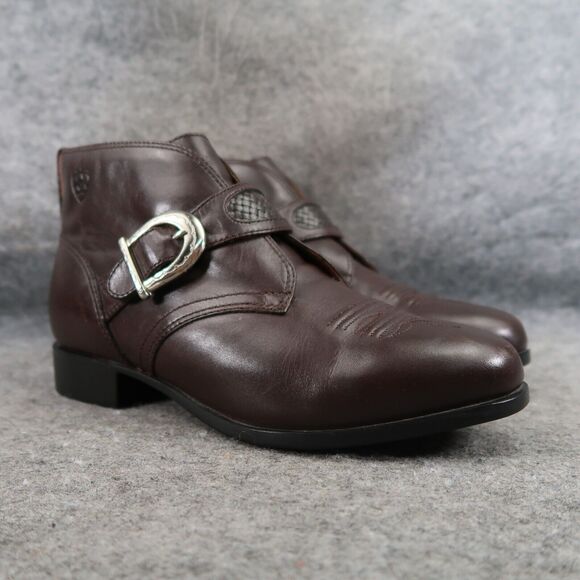 Ariat Shoes Womens 6.5 Bootie Buckle Strap Leather Western Equestrian Ankle Boot - Picture 1 of 16